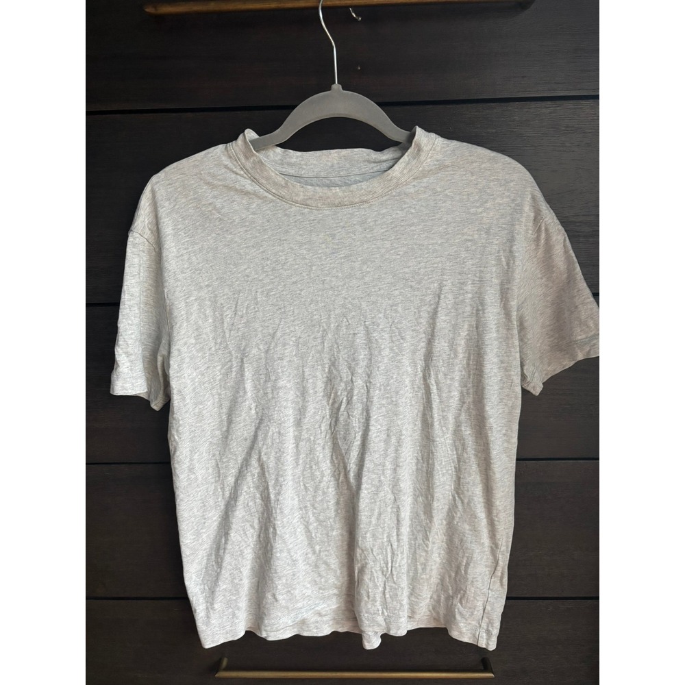 Abercrombie & Fitch Essentials Oversized Tee Light Grey Heather XXS Short Sleeve